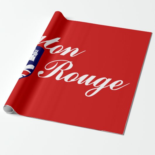 Vlag van Baton Rouge (Louisiana) Cadeaupapier (Uitgerold)