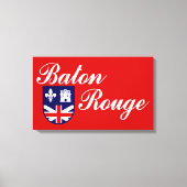 Vlag van Baton Rouge (Louisiana) Canvas Afdruk (Voorkant)