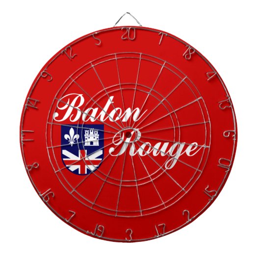 Vlag van Baton Rouge (Louisiana) Dartbord (Voorkant)