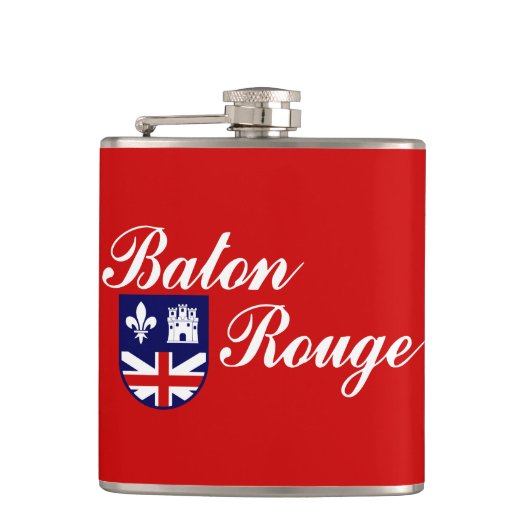 Vlag van Baton Rouge, Louisiana Hip Flask Heupfles (Voorkant)