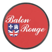 Vlag van Baton Rouge, Louisiana Hockey Puck (Voorkant)