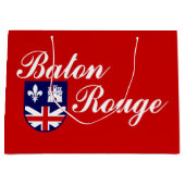Vlag van Baton Rouge, Louisiana Large Gift Bag Groot Cadeauzakje (Voorkant)