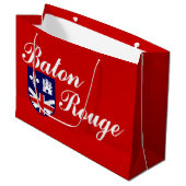 Vlag van Baton Rouge, Louisiana Large Gift Bag Groot Cadeauzakje (Voorkant Gekanteld)