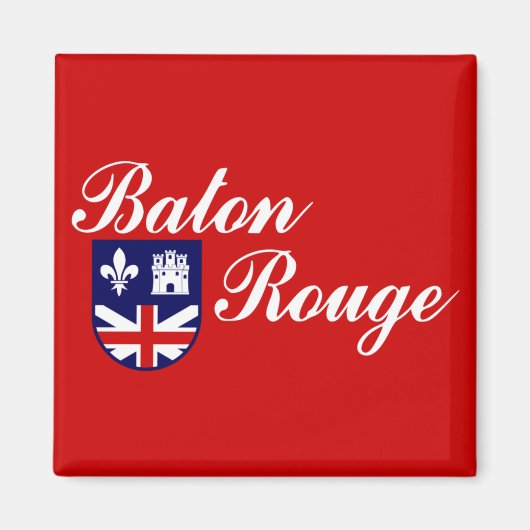 Vlag van Baton Rouge (Louisiana) Magneet (Voorkant)