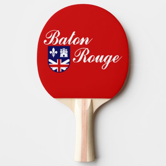 Vlag van Baton Rouge, Louisiana Ping Pong Paddle Tafeltennisbatje (Voorkant)