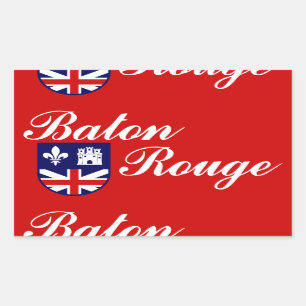 Vlag van Baton Rouge, Louisiana Rechthoekige stick Rechthoekige Sticker