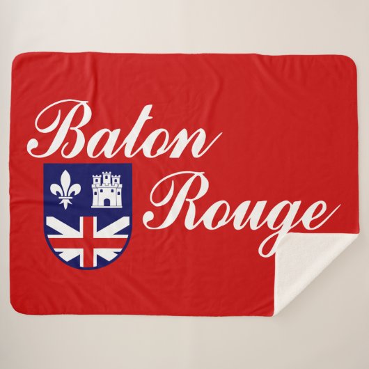 Vlag van Baton Rouge (Louisiana) Sherpa Deken (Voorkant (horizontaal))