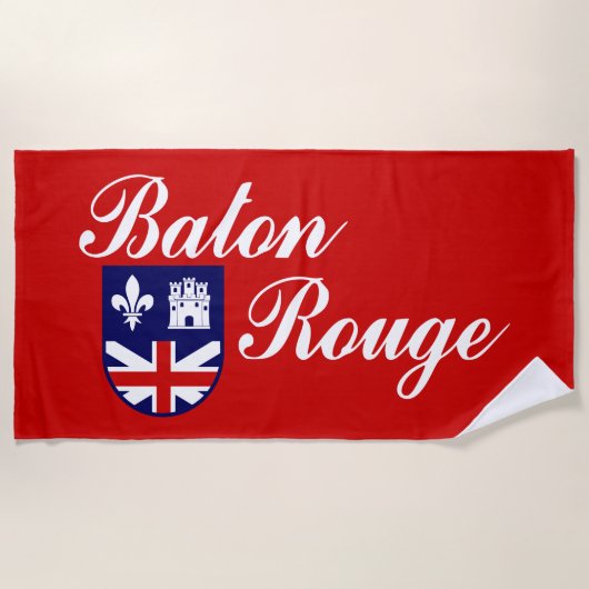 Vlag van Baton Rouge (Louisiana) Strandlaken (Voorkant)