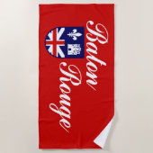 Vlag van Baton Rouge (Louisiana) Strandlaken (Voorkant)