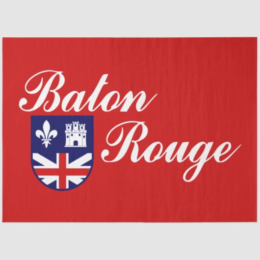 Vlag van Baton Rouge (Louisiana) Tissuepapier (Voorkant)