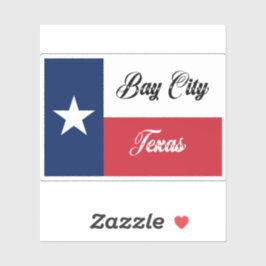 Vlag van Bay City Texas Sticker