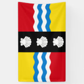 Vlag van Bedfordshire (County of England, Verenigd Spandoek (Verticaal)