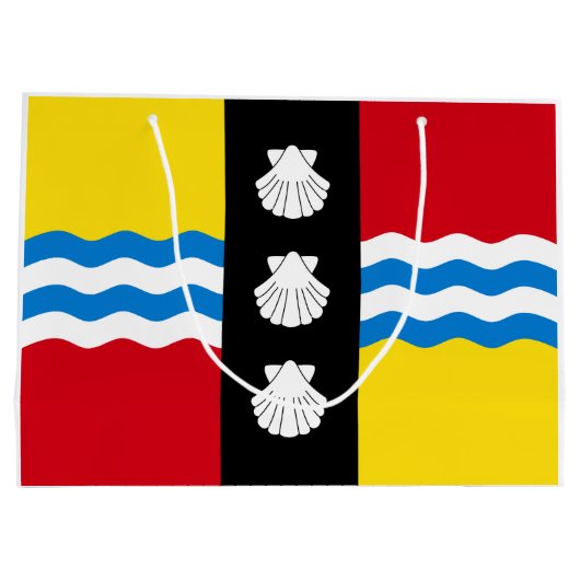 Vlag van Bedfordshire Medium Gift Bag Groot Cadeauzakje (Achterkant)