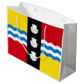 Vlag van Bedfordshire Medium Gift Bag Groot Cadeauzakje (Achterkant Gekanteld)