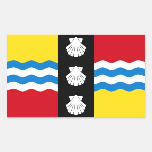 Vlag van Bedfordshire rechthoekige sticker (Voorkant)
