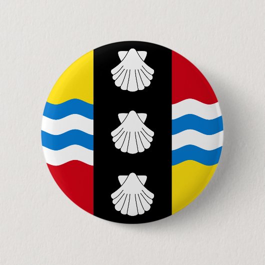 Vlag van Bedfordshire Ronde Button 5,7 Cm (Voorkant)