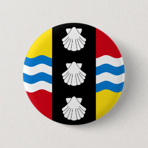 Vlag van Bedfordshire Ronde Button 5,7 Cm