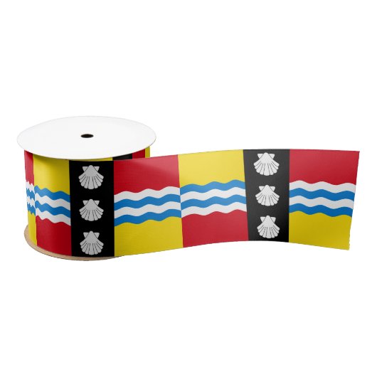 Vlag van Bedfordshire Satin Ribbon Satijnen Lint (Spoel)