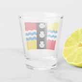 Vlag van Bedfordshire Shot Glass Shot Glas (Achterkant)