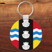 Vlag van Bedfordshire Sleutelhanger (Achterkant)