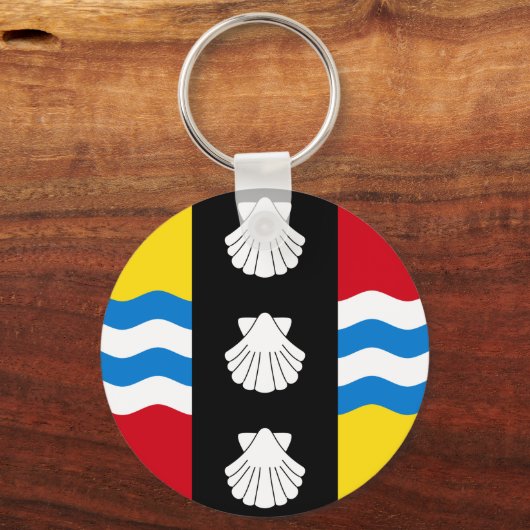 Vlag van Bedfordshire Sleutelhanger (Achterkant)