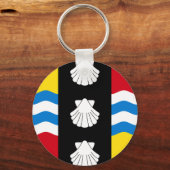Vlag van Bedfordshire Sleutelhanger (Achterkant)