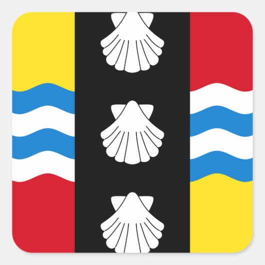Vlag van Bedfordshire Square Sticker (Voorkant)