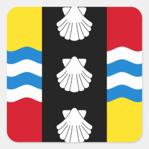 Vlag van Bedfordshire Square Sticker