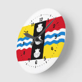 Vlag van Bedfordshire Square Wall Clock Ronde Klok (Hoek)