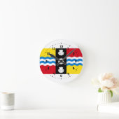Vlag van Bedfordshire Square Wall Clock Ronde Klok (Huis)