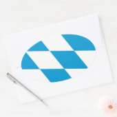 Vlag van Beieren, DUITSLAND Ovale Sticker (Envelop)