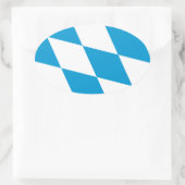 Vlag van Beieren, DUITSLAND Ovale Sticker (Tas)