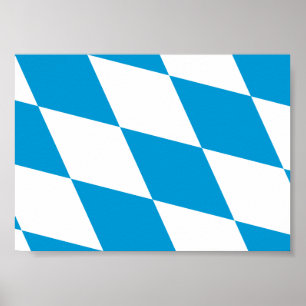 Vlag van Beieren, DUITSLAND Poster