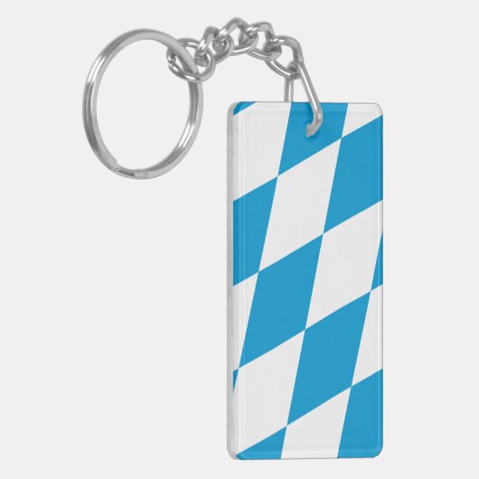 Vlag van Beieren, DUITSLAND Sleutelhanger (Voorkant Links)