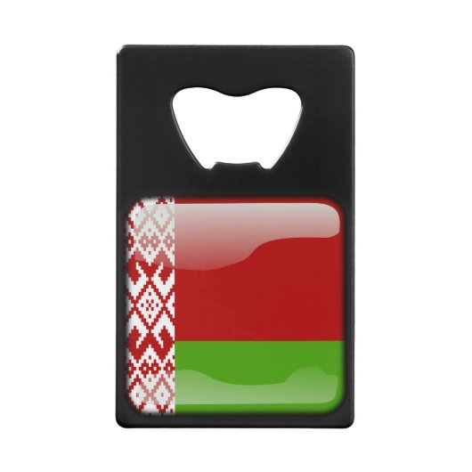 Vlag van Belarus Creditkaart Flessenopener (Voorkant)