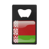Vlag van Belarus Creditkaart Flessenopener (Achterkant)