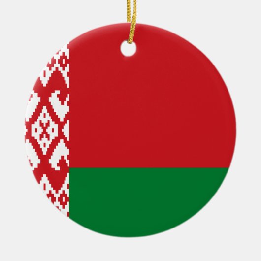 Vlag van Belarus Keramisch Ornament (Voorkant)