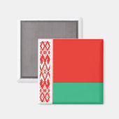 Vlag van Belarus Magneet (Voorkant / Achterkant)
