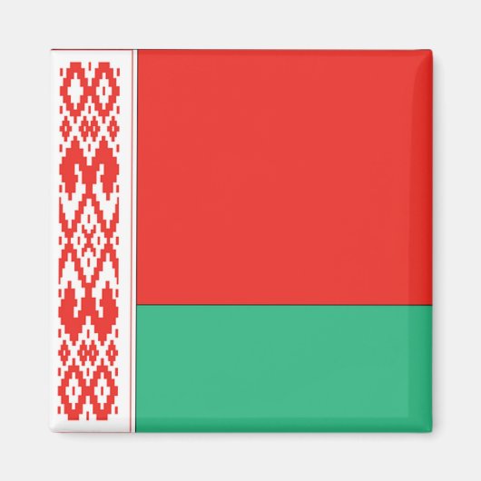 Vlag van Belarus Magneet (Voorkant)