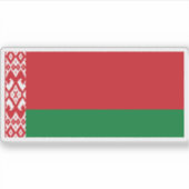 Vlag van Belarus Sticker (Voorkant)