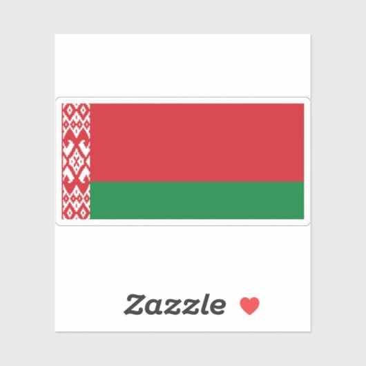 Vlag van Belarus Sticker (Vel)