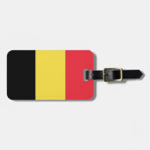 Vlag van België Bagagelabel met lederriem (Voorkant horizontaal)
