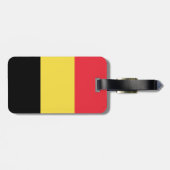 Vlag van België Bagagelabel met lederriem (Achterkant horizontaal)
