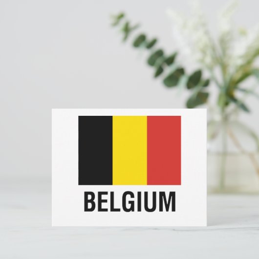 VLAG VAN BELGIË BRIEFKAART (Staand voorkant)