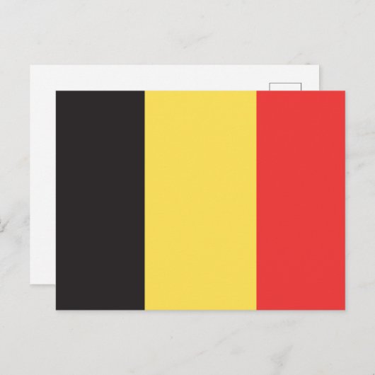 Vlag van België Briefkaart (Voorkant / Achterkant)