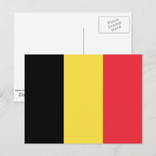Vlag van België Briefkaart (Voorkant / Achterkant)