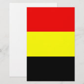 Vlag van België Briefpapier (Voorkant / Achterkant)