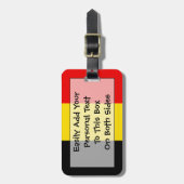Vlag van België Easy ID Personal Bagagelabel (Voorkant verticaal)