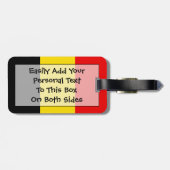 Vlag van België Easy ID Personal Bagagelabel (Achterkant horizontaal)