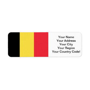 Vlag van België Etiket
